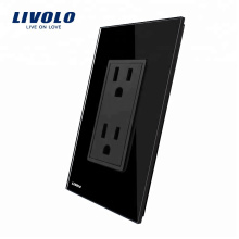 Livolo Toughened Glass Panel US Standard Electrical Plugs and Power Sockets VL-C592US-12